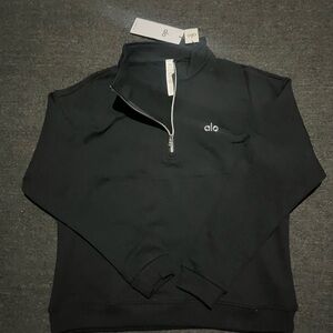 ALO Yoga Men's Charcoal Zip-Up Sweater